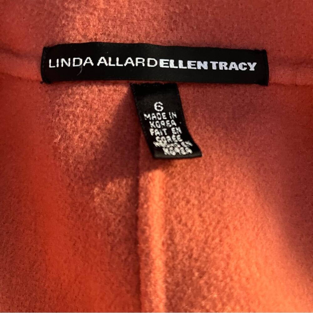 Linda Allard  X Ellen Tracy dusty rose open front wool jacket size 6 - Picture 6 of 9